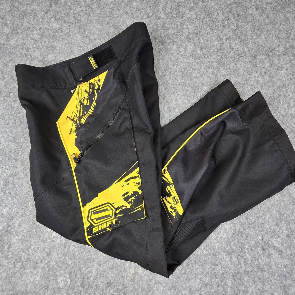 Shift‎ Recon Pants Mens 28 Black Yellow Motocross Off Road Riding MX ATV 04004
